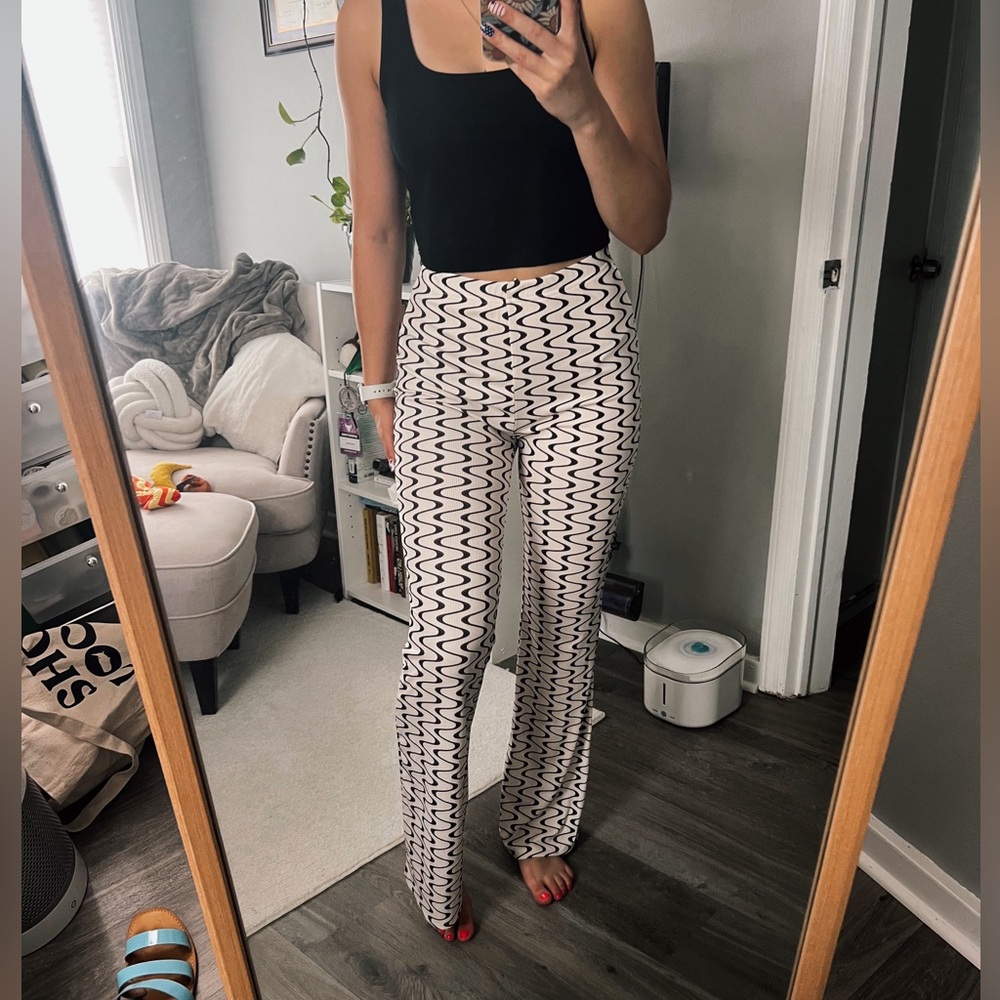Trendy Psychedelic Flare Pants